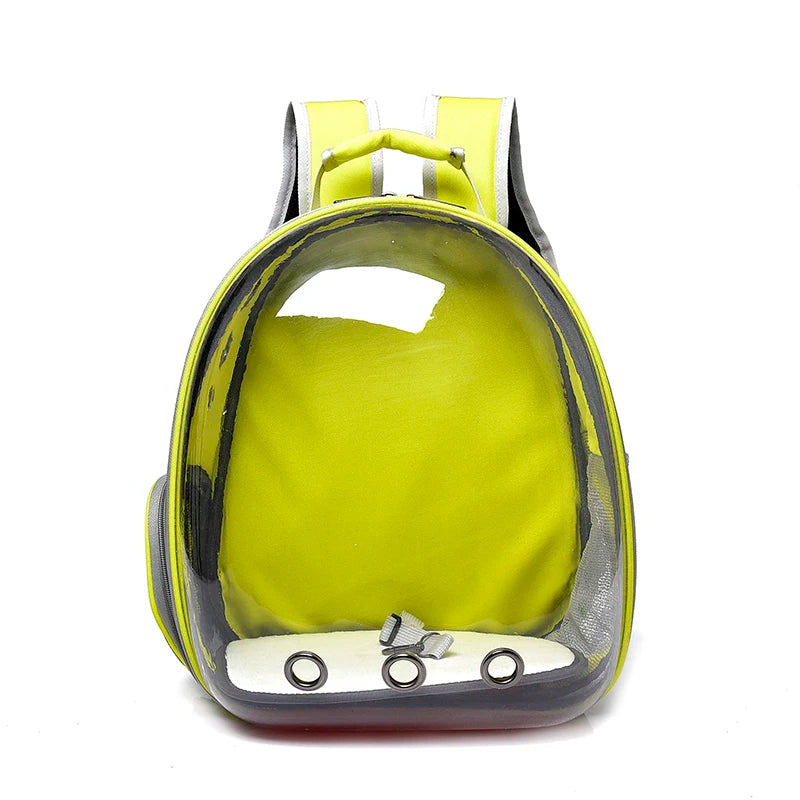Transparent Pet Backpack Carrier - Breathable Space Capsule Design for Cats and Dogs