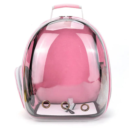 Transparent Pet Backpack Carrier - Breathable Space Capsule Design for Cats and Dogs
