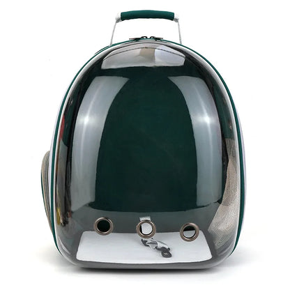Transparent Pet Backpack Carrier - Breathable Space Capsule Design for Cats and Dogs