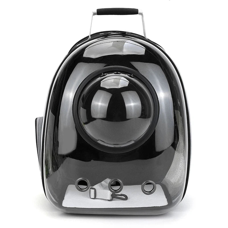 Transparent Pet Backpack Carrier - Breathable Space Capsule Design for Cats and Dogs