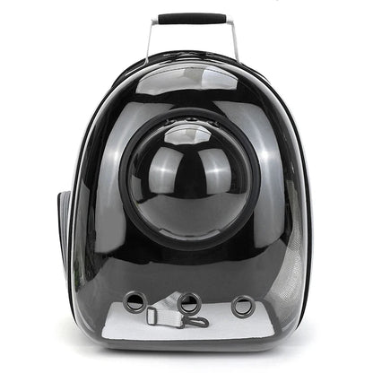 Transparent Pet Backpack Carrier - Breathable Space Capsule Design for Cats and Dogs