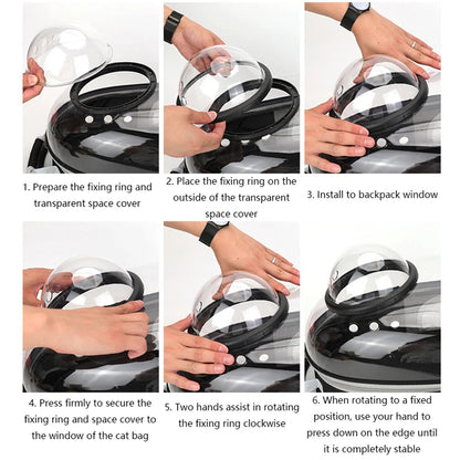 Transparent Pet Backpack Carrier - Breathable Space Capsule Design for Cats and Dogs