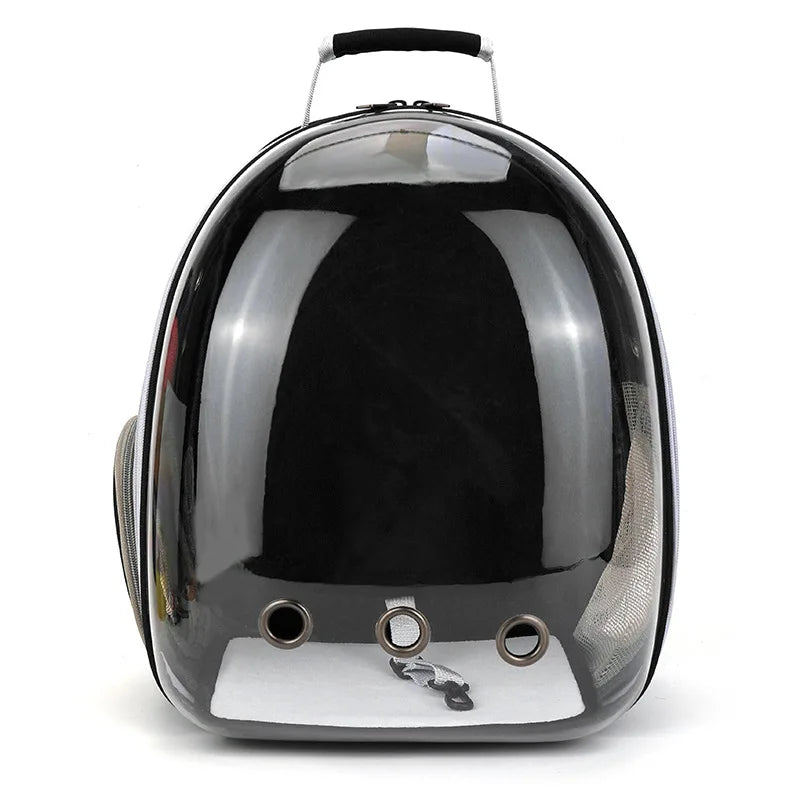 Transparent Pet Backpack Carrier - Breathable Space Capsule Design for Cats and Dogs