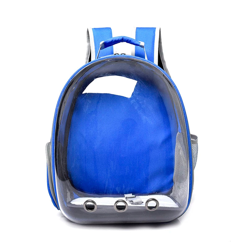 Transparent Pet Backpack Carrier - Breathable Space Capsule Design for Cats and Dogs