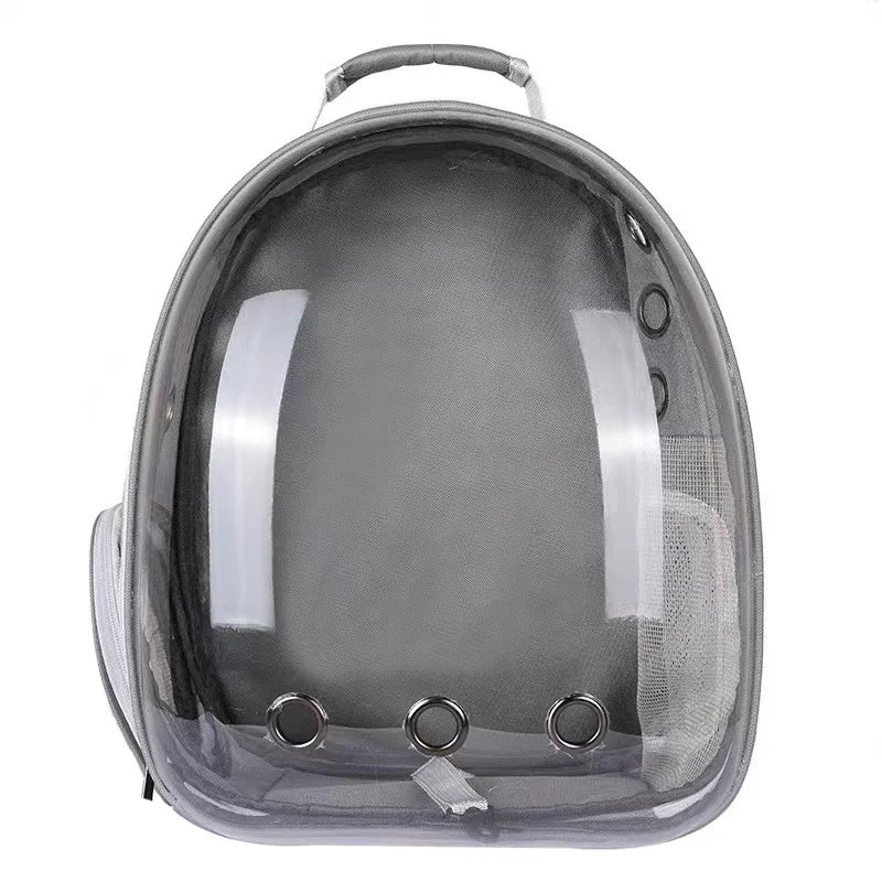 Transparent Pet Backpack Carrier - Breathable Space Capsule Design for Cats and Dogs