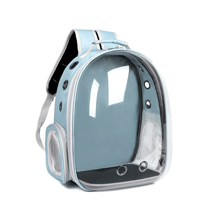 Transparent Pet Backpack Carrier - Breathable Space Capsule Design for Cats and Dogs