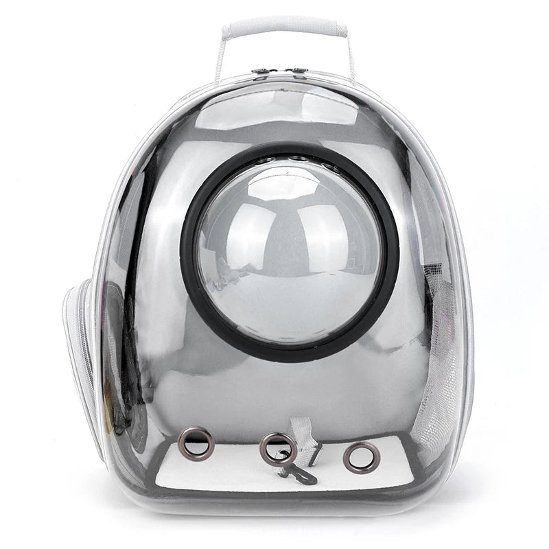 Transparent Pet Backpack Carrier - Breathable Space Capsule Design for Cats and Dogs
