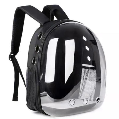 Transparent Pet Backpack Carrier - Breathable Space Capsule Design for Cats and Dogs