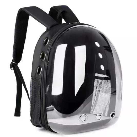 Transparent Pet Backpack Carrier - Breathable Space Capsule Design for Cats and Dogs